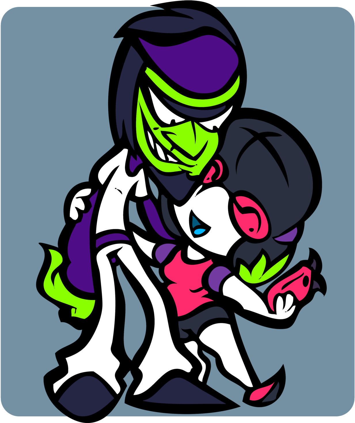 Pan-pizza, Bianca And Loki The Flannel Shirt Skirt - Cartoon (1280x1468)