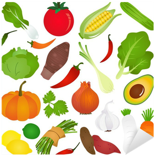 Colorful Cute Vector Icons - Vegetable Vector (400x400)