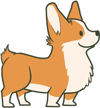 Animal Drawings - Easy To Draw Corgi (500x386)