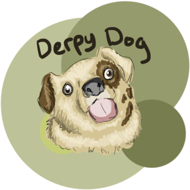 Drawn Animal Derpy - Derpy Dog Drawings (400x395)