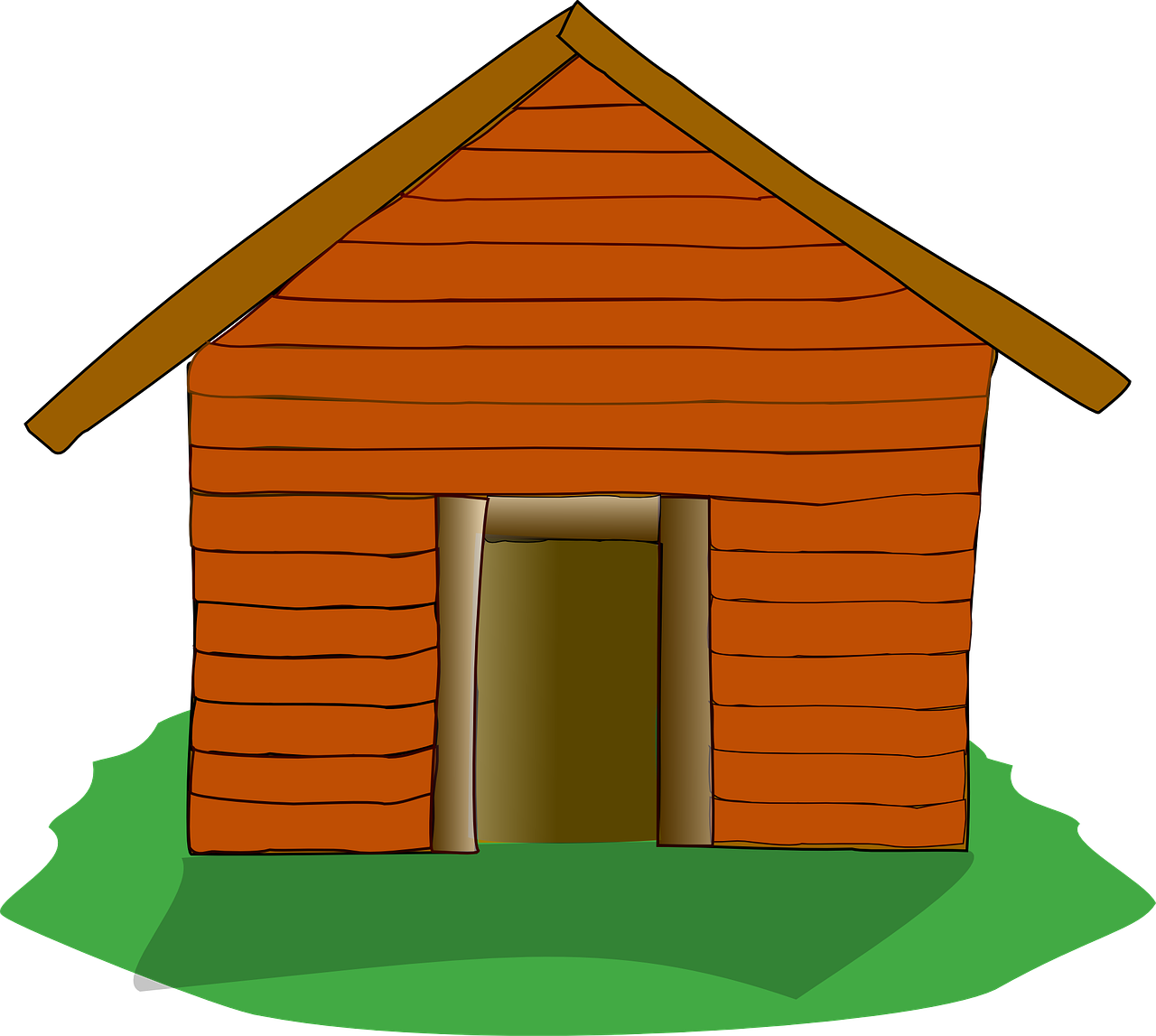 Cartoon Dog House 9, Buy Clip Art - Three Little Pigs Wood House (1280x1147)