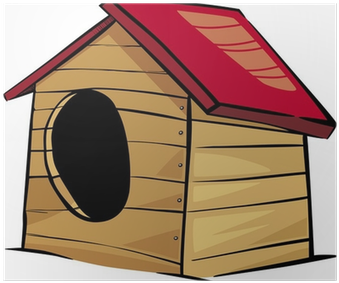Doghouse Clip Art Cartoon Illustration Poster • Pixers® - Doghouse Cartoon (400x400)