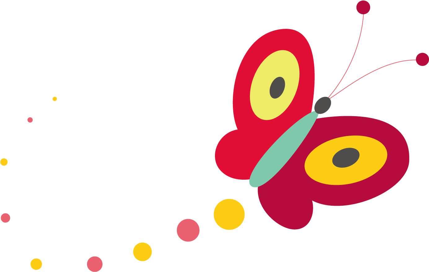 Cartoon Illustration - Butterfly Kite - Cute Cartoon Butterfly (1539x1176)