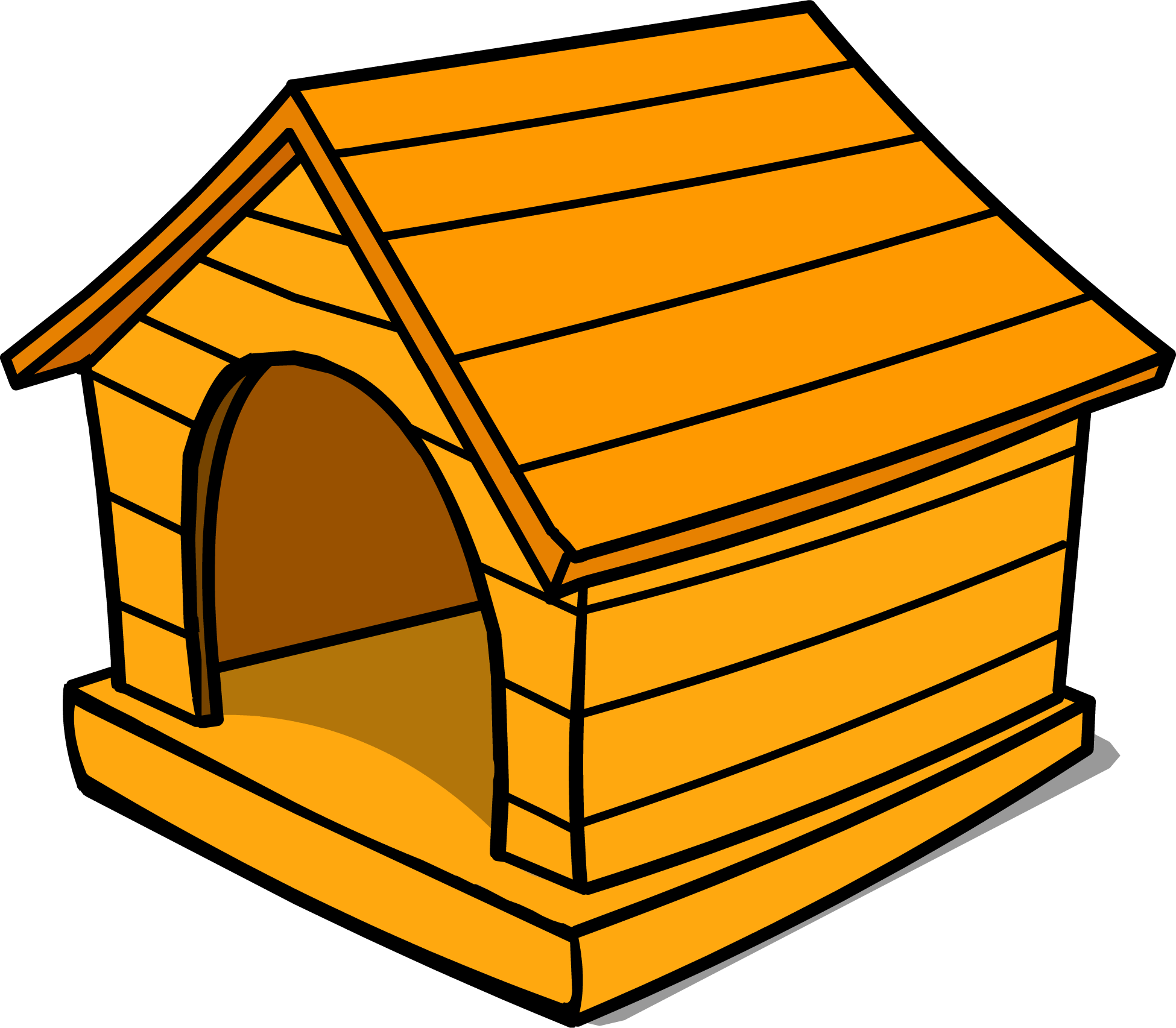 Orange Puffle House Sprite 002 - Orange Puffle House Sprite 002 (1950x1705)