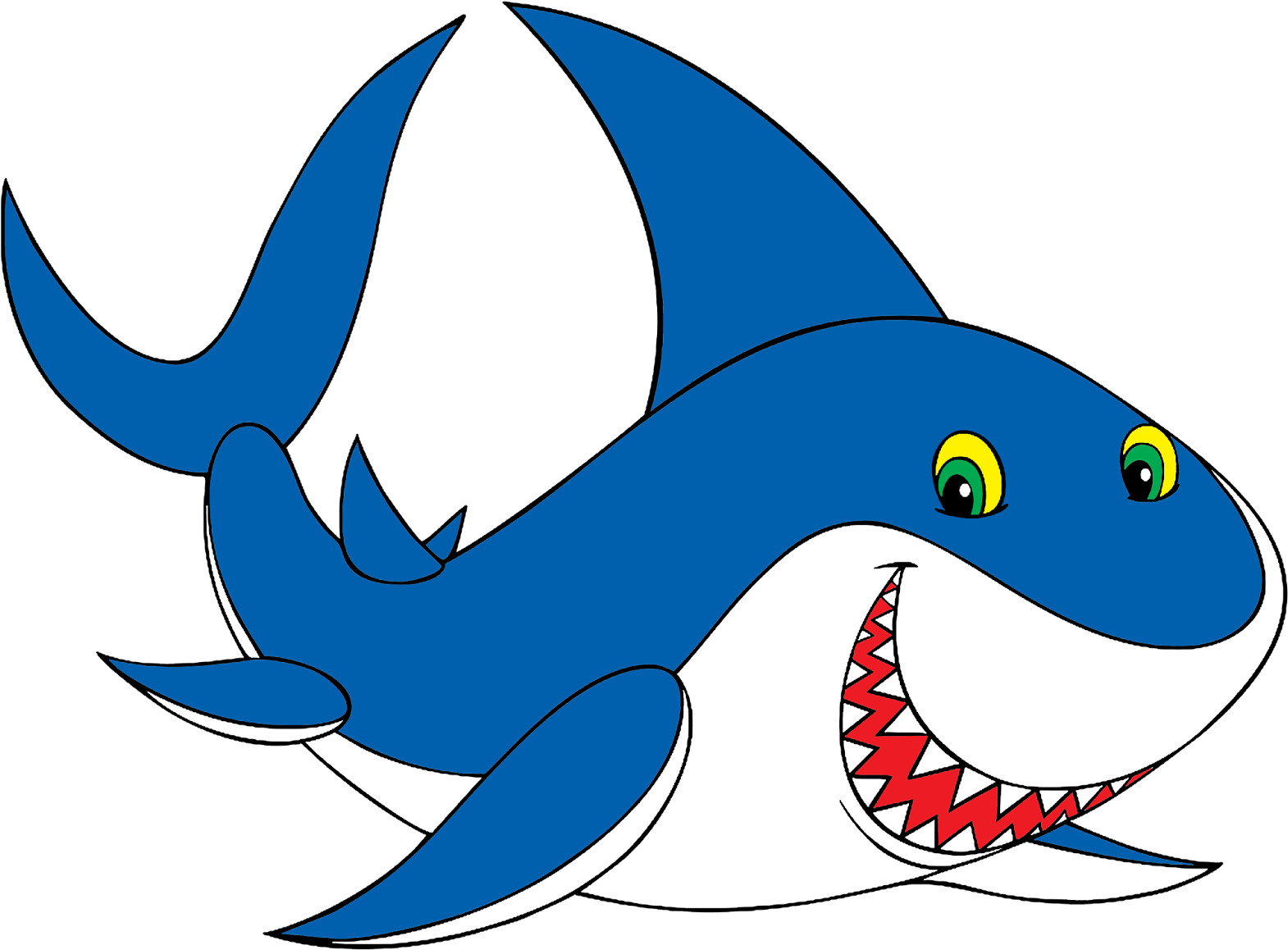 Great White Shark Clip Art - Great White Shark Cartoon (1600x1197)