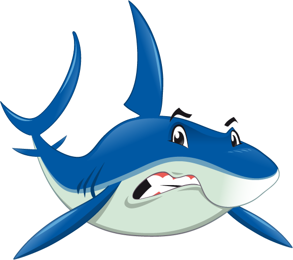 Shark Jaws Benthic Zone - Cá Mập Hoạt Hình (590x524)