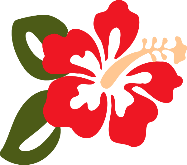Hawaiian Flower Clipart - Free Hibiscus Clip Art (600x529)