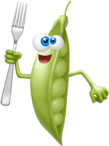 Peas In A Pod - Cartoon Legume (403x500)