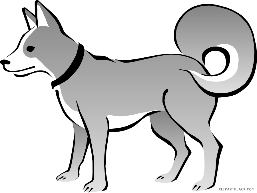Sad Dog Animal Free Black White Clipart Images Clipartblack - Dog Vector (900x676)