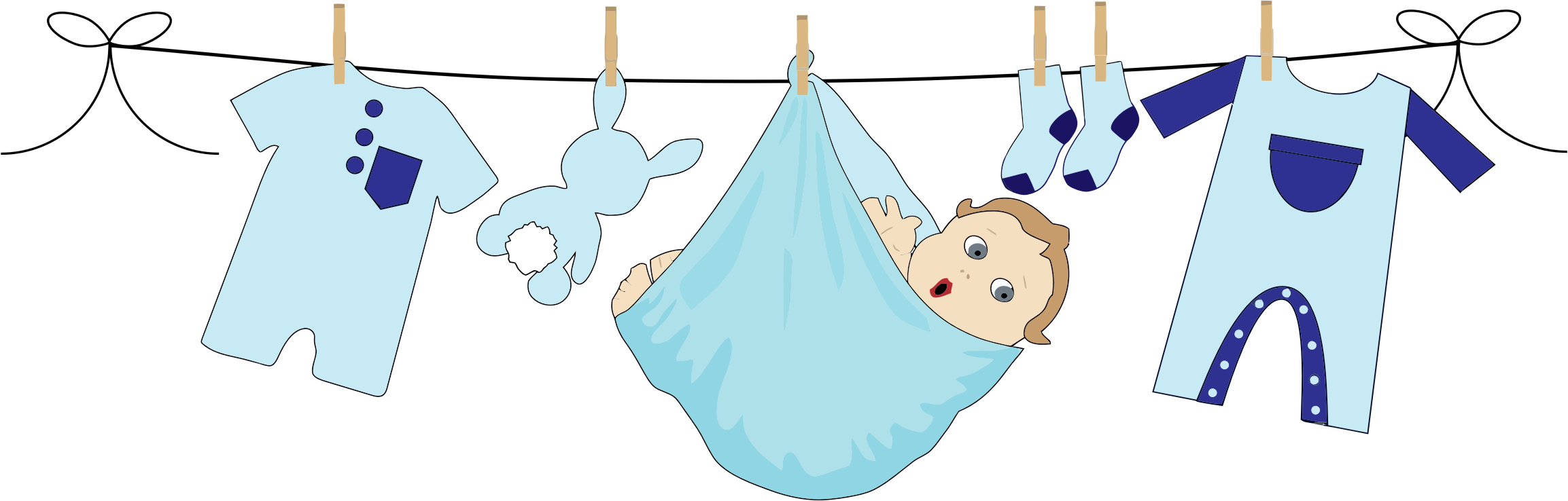 Medium Image - Baby Boy Vector Png (2307x738)