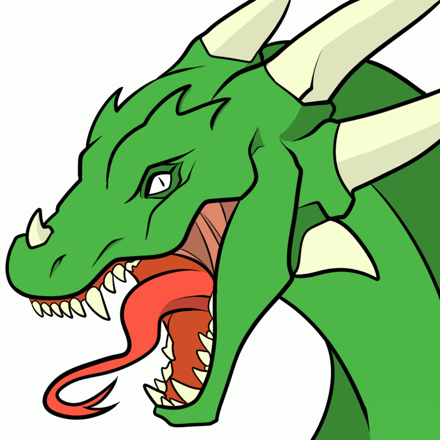 Dragon Head Transparent Lineart By Dawnieda By Sicksean - Cartoon Dragon Head Transparent (894x894)