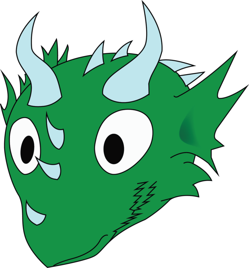 A Green Dragon Head By Drakeat - Dragon Head Green (861x929)