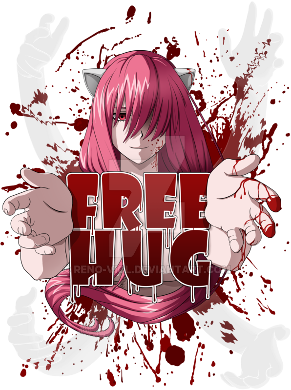 Free Hug By Reno-viol - Elfen Lied Free Hug (600x806)