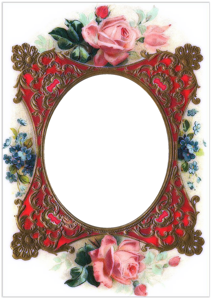 Vintage, Postcards, Flowers, Victorian, Frame, Floral - Free Vintage Labels (526x720)