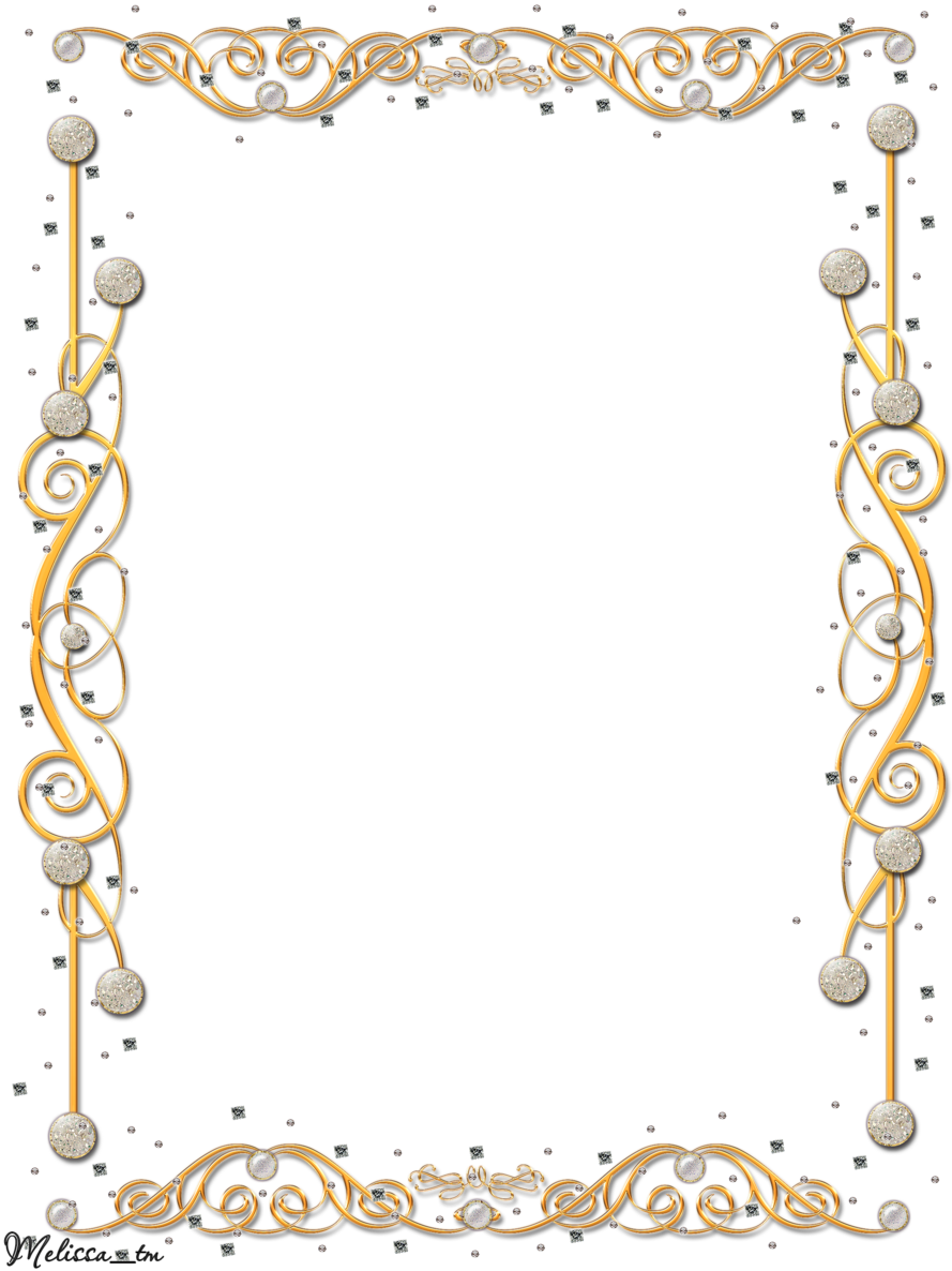 Gold Flower Frame Png Hd - Frame Border Design (900x1196)