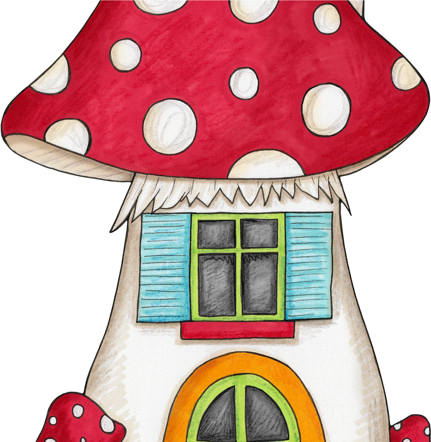 Mushroom House For An Enchanted Forest Woodland Themed - Happy Birthday (1500x1500)