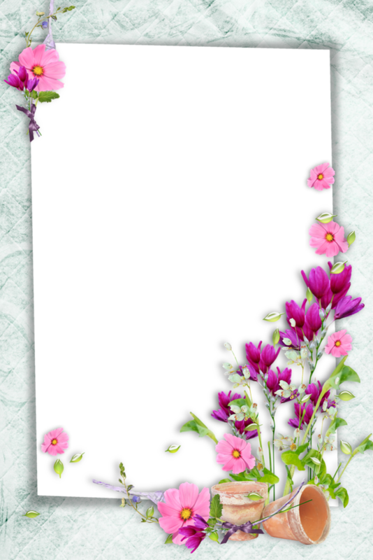 Bible Study Notebook, Printable Frames, Borders And - Boarder Flowers Border Design (534x800)