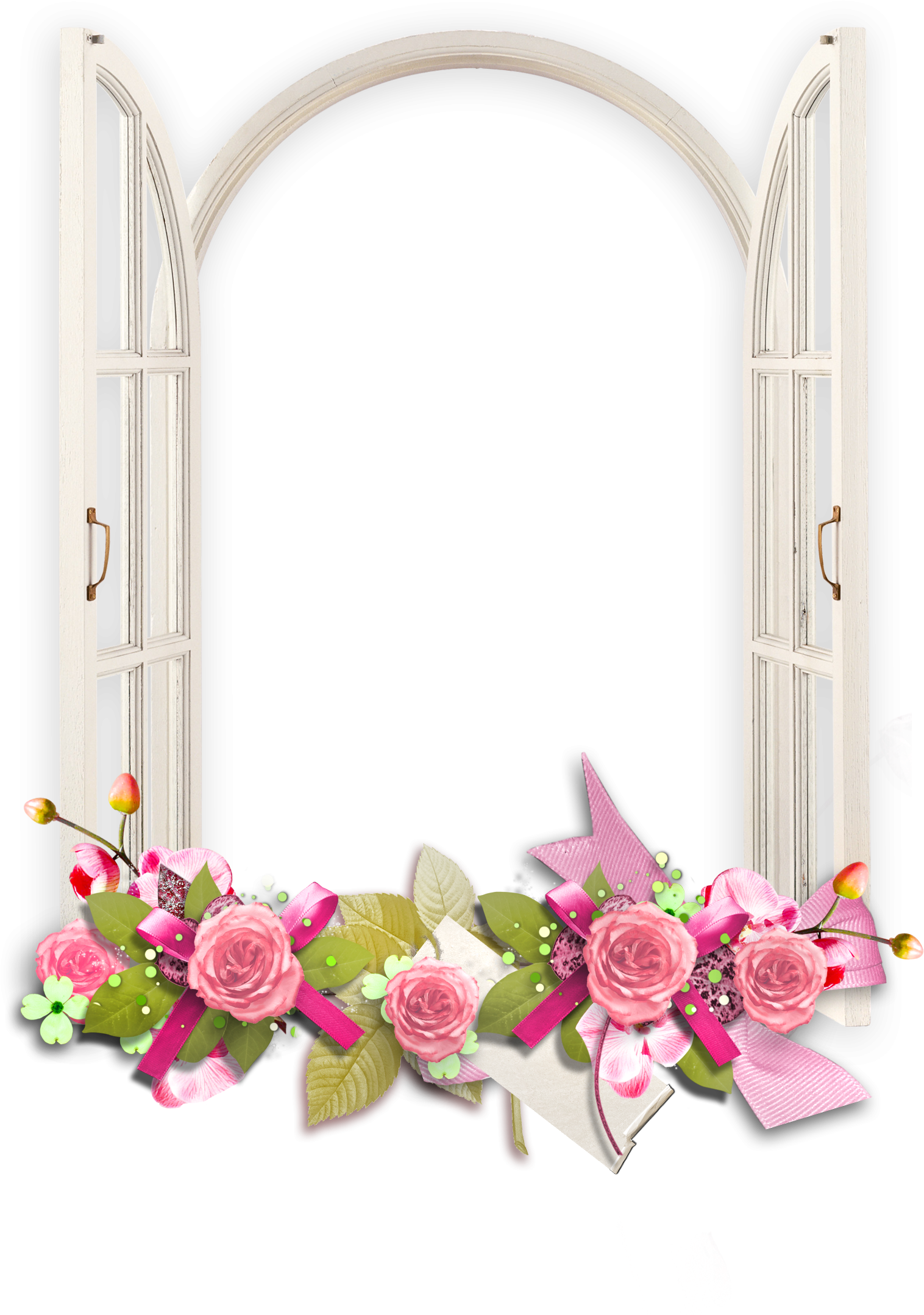 Window Picture Frames Clip Art - Transparent Png Flower Frame (2480x2480)