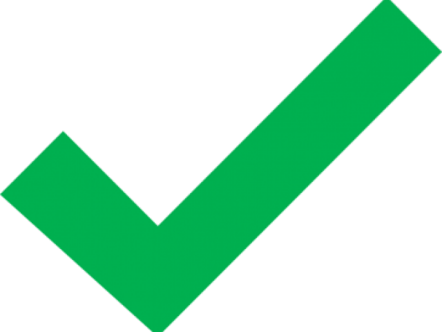 Green Tick Clipart Big Green - Green Checkmark Transparent Background (640x480)