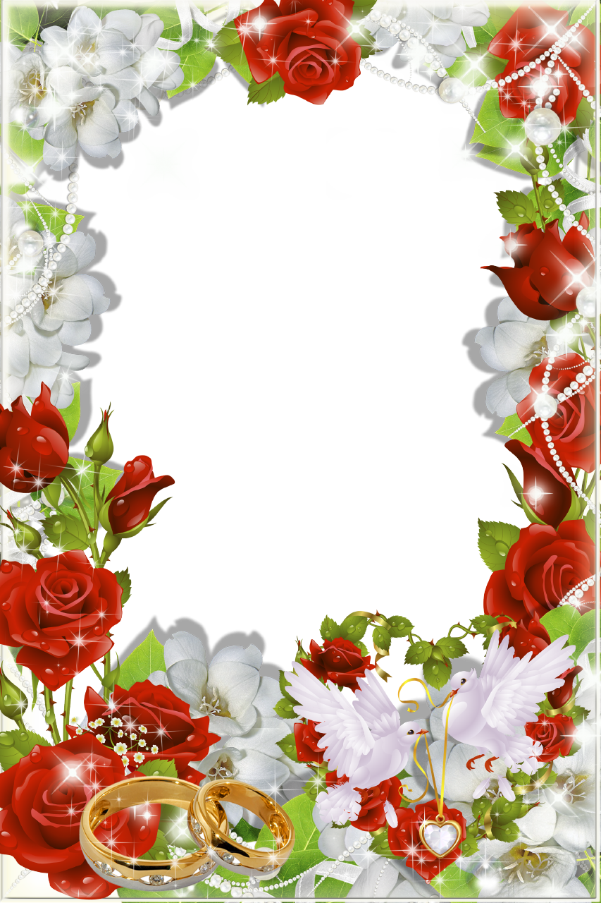 Com/f Blog/wp Doves And Rings Wedding Photo Frame - Frame Com Free Download (853x1280)