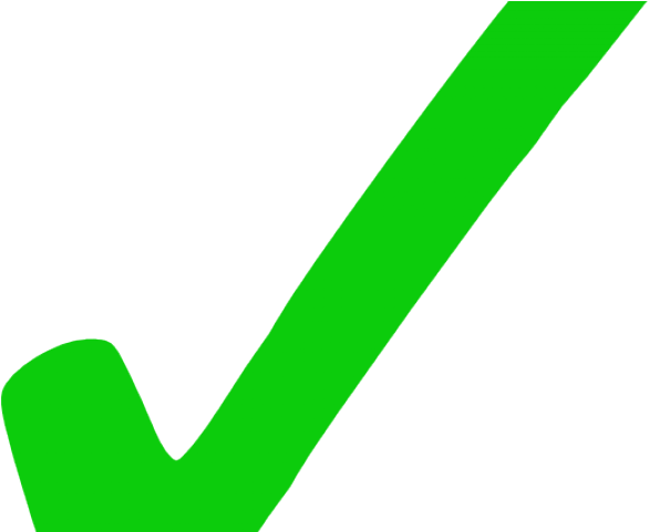 Green Tick Clipart Cartoon - Clip Art (640x480)