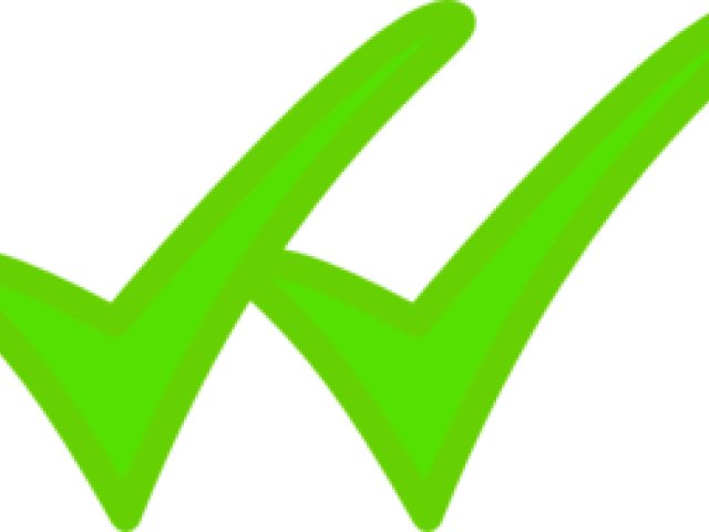 Green Tick Clipart Double - Clip Art (640x480)