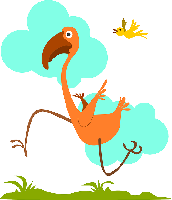 Birdie Green, Blue, Yellow, Orange, Birds, Run, Beak, - Run Clipart (551x640)