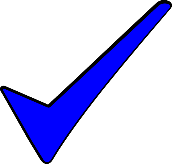 The Blue Tick Clip Art At Clker - Blue Tick Symbol (600x571)