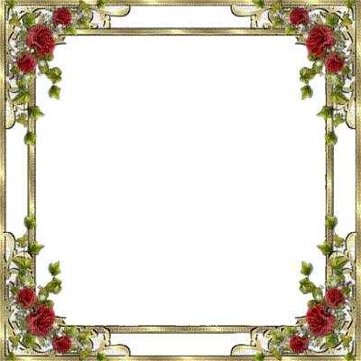 Frames Gold Roses Flower - Picture Frame (400x400)