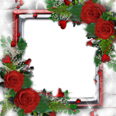 Roses Love Frame - Picmix Rose Frames Animated (400x400)