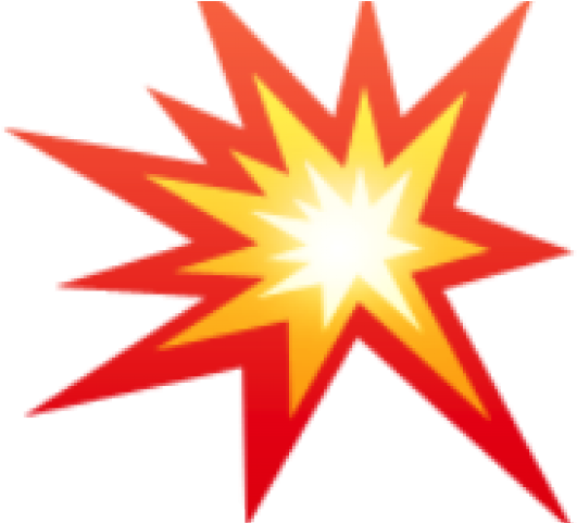 Explosions Clipart Emoji - Collision Emoji (640x480)