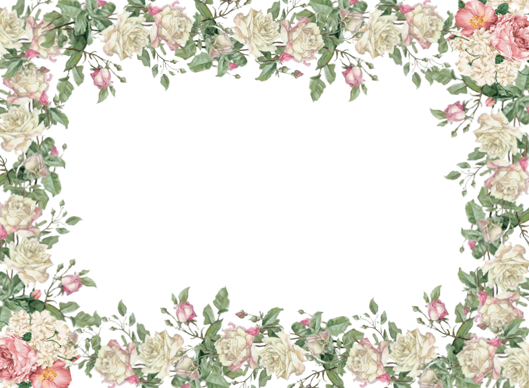 White Vintage Rose Frame Png - White Vintage Rose Frame Png (1074x789)