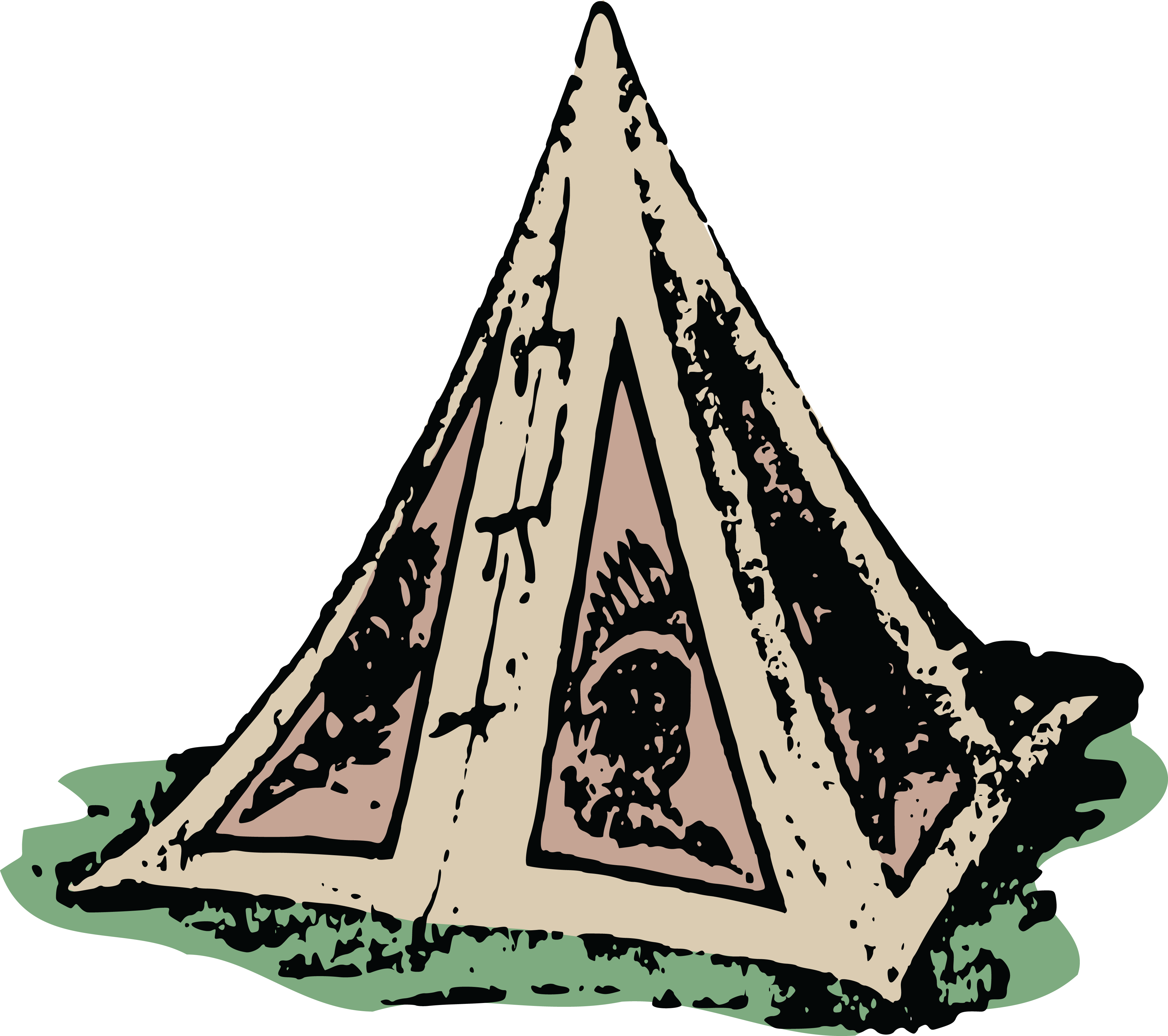 Free Clipart Of A Tipi - Pyramid Tipi Clipart (4000x3547)