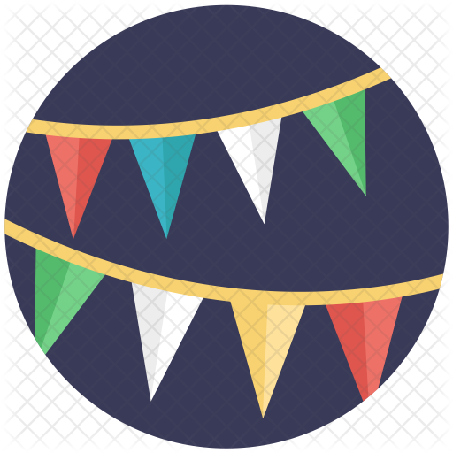 Bunting Flags Icon - Bunting (512x512)
