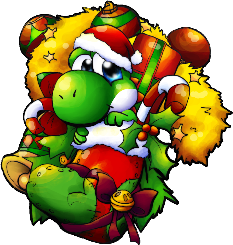 A Yoshi Christmas Stocking By Foxeaf A Yoshi Christmas - Yoshi Christmas (900x932)