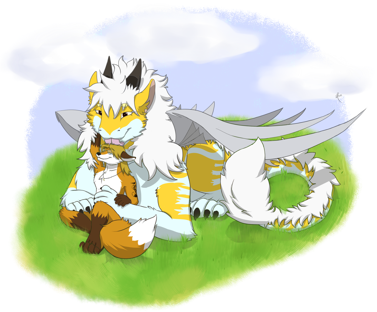 Meet My Little Dragon Brother - Cartoon (1280x1094)