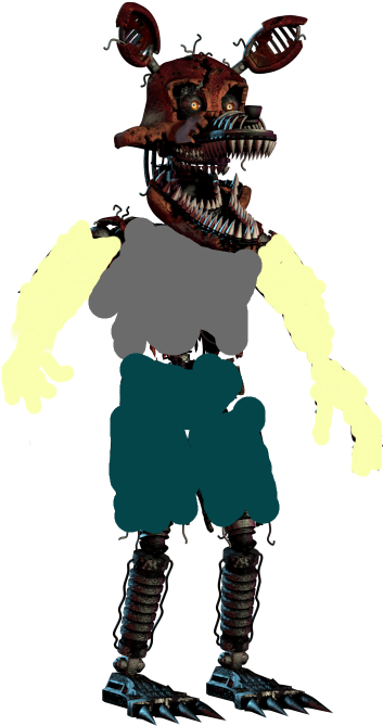 Nightmare Fnaf 4 Older Brother By Fnafeditstop - Nightmare Freddy Full Body (372x668)