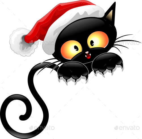 Preview Cat Cartoon Isolated Png 500 - Christmas Day (501x490)