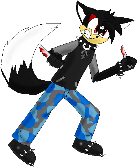 Dark The Fox Brother's Character By Tails Mccloud - Cartoon (483x580)