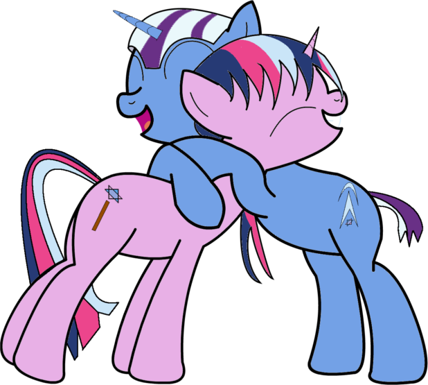 A Hug Between Brother And Sister By Youwillneverkno - Mlp Brother And Sister Deviantart (618x555)