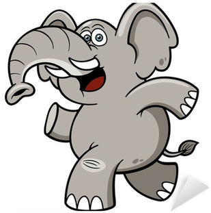 Vector Illustration Of Cartoon Elephant Sticker • Pixers® - Chistes De Computadora (400x400)