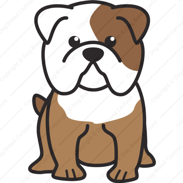 Bulldog Cartoon - Bull Dog Cartoon (600x600)