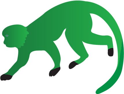 Green Monkey Clipart Lrg - Green Monkey Clipart (508x508)