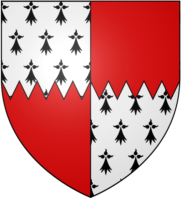 Differenced Arms Of Wiliam Fitzwarin, Per The Gelre - Brittany Coat Of Arms (606x663)
