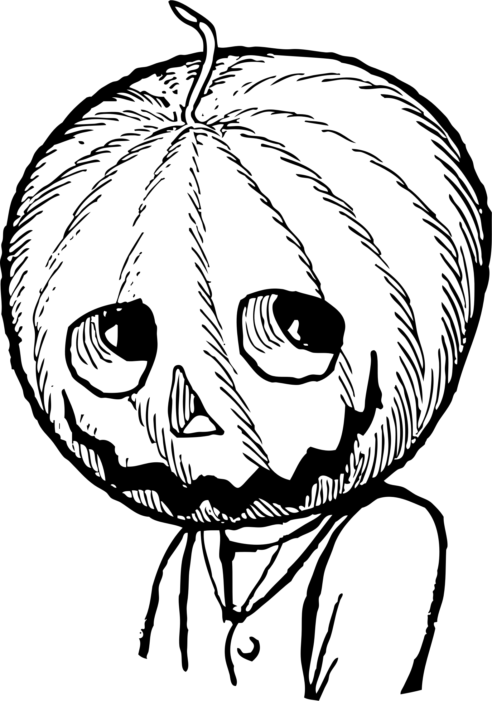 Big Image - Minecraft Girl In Pumpkin Head (1578x2247)
