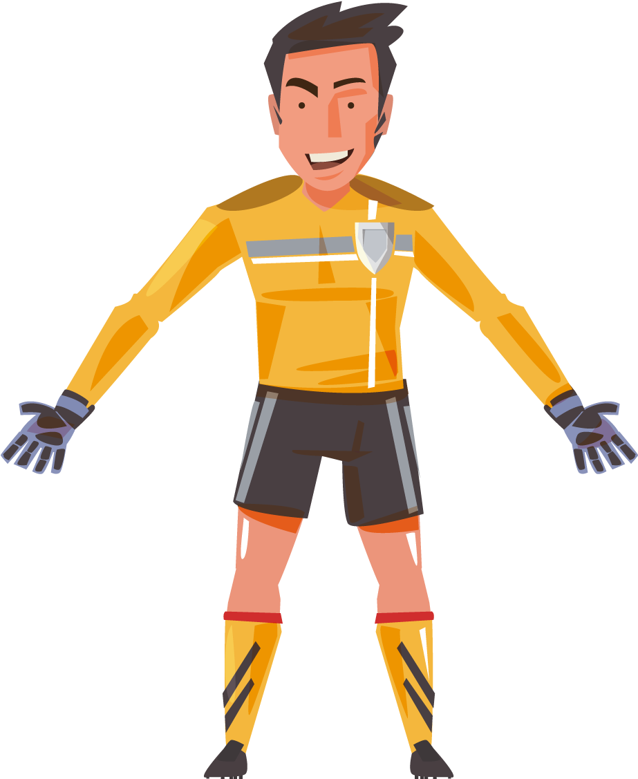 Goalkeeper Football Illustration - Goalkeeper Png (1276x1276)