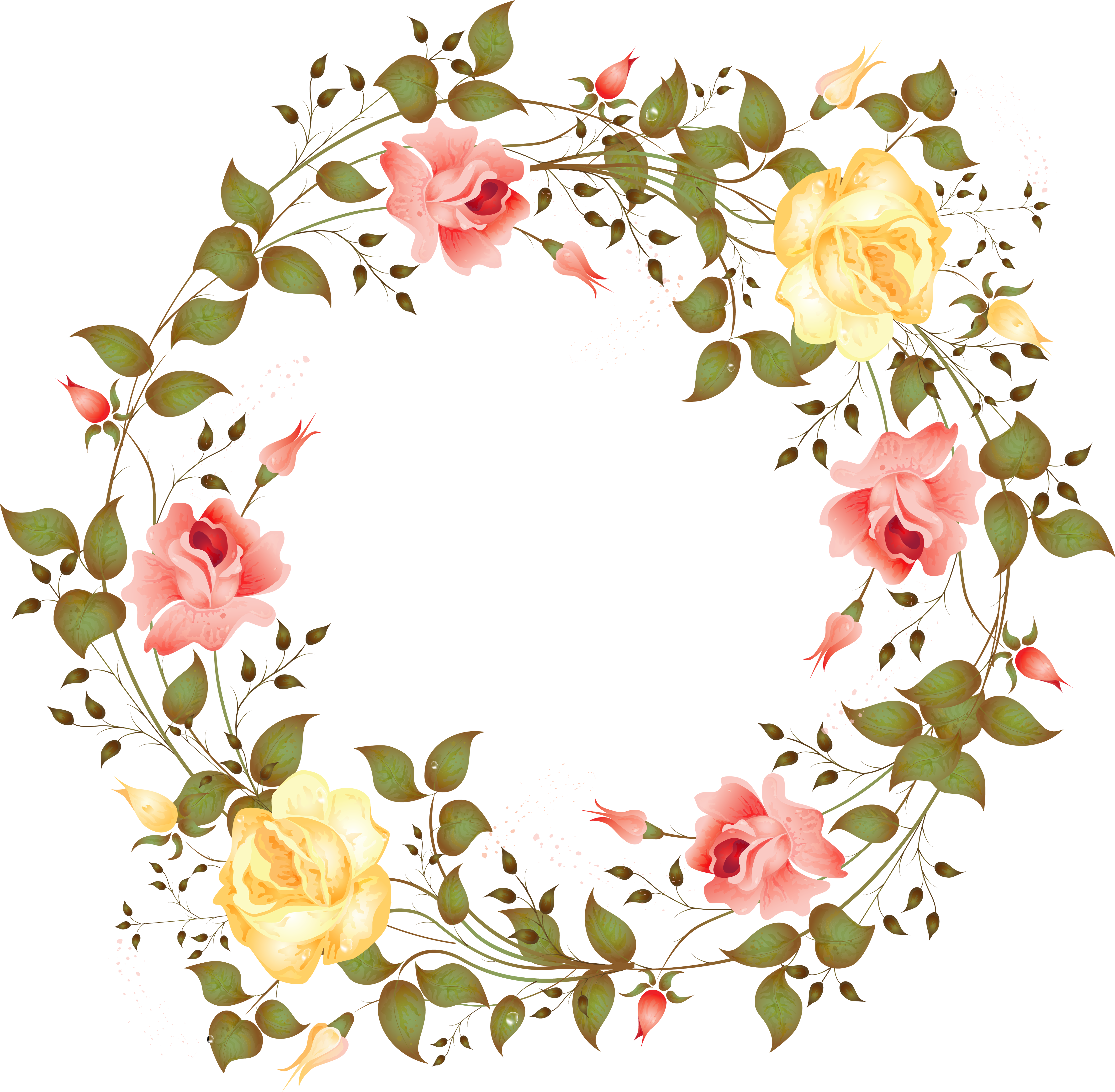 Rose Picture Frame Flower Clip Art - Rose Picture Frame Flower Clip Art (4724x4724)
