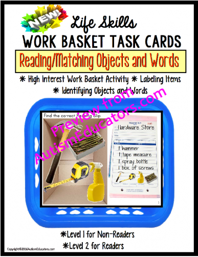 Life Skills Work Task Basket Packing Slip Functional - Screenshot (500x500)