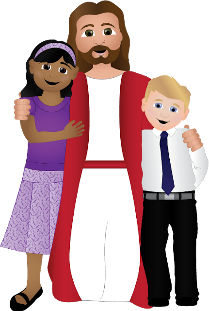 Christ And The Children - Cartoon (431x640)