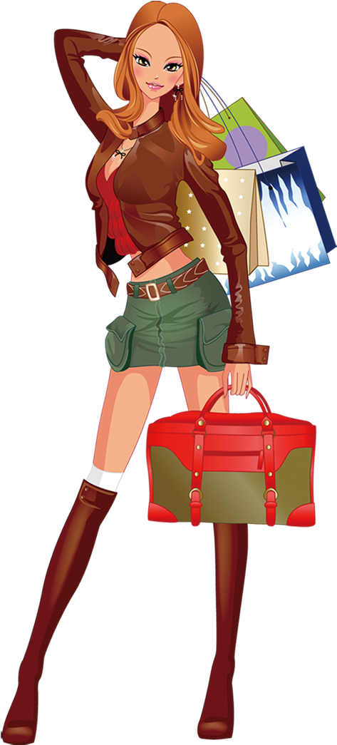 Shopping Download Fashion - Mulher Segurando Bolsa Png (1276x1276)